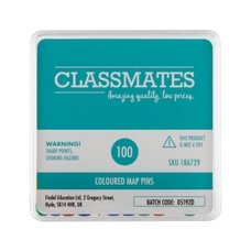 Classmates Map Pins  Assorted - Pack of 100
